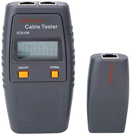 Kabeltestare, SC6106 LAN-nätverkskabeltestare, elektrisk ledningssökare testning med LCD-skärm, RJ45 RJ11 BNC-port testare