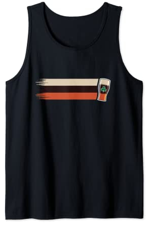 Verre à bière noir et brun clair pour la Saint Patrick Débardeur