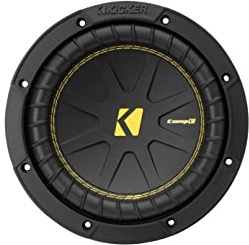 KICKER CompC 8(20cm) Subwoofer|50CWCS84|SVC 4-ohm|400 Watts Peak|200 Watts RMS|Forced-Air Cooling|Increased Excursion|Car,Truck, SUV, UTV