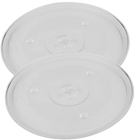 LIFKOME 2pcs Replacement Microwave Oven Glass Plate 27cm Microwave Turntable Tray Practical and Convenient Oven Cooking Plate for Home Kitchen Use