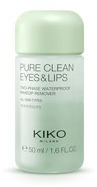 KIKO Milano Pure Clean Eyes&Lips Mini, Zweiphasen-Make-Up-Entferner Für Augen Und Lippen Im Mini-Format