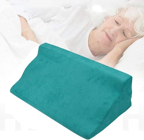 Cuscino a Cuneo Triangolare Anti-piaghe da decubito, Cuscino a Cuneo di Posizionamento con Rivestimento Rimovibile, Cuscino di Supporto per Gambe e Schiena per Dormire lateralmente, Mal di s