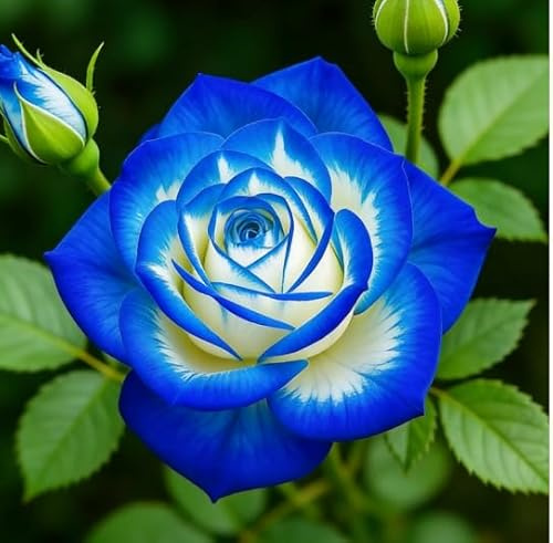 Rosa perenne rara – Tallo de rosa – Arbusto perenne – Resistente y fácil de cultivar – Hermosa decoración para el jardín y el balcón-1 root-H