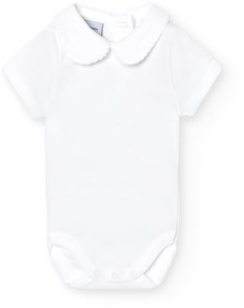 BABIDU Body Bebé Manga Corta Algodón 100%, Body Bebé Recién Nacido y Prematuros, Tejido Suave Transpirable y Hipoalergénico Para Piel Sensible, Ropa Bebé Niño y Niña Unisex, Body Con Cuello Bebé