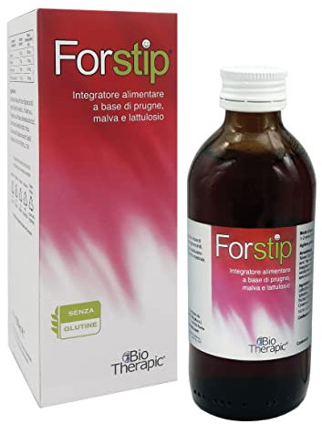 FORSTIP | Regolatore intestinale | Utile in caso di stitichezza | Sciroppo a Base di estratti vegetali con Prugna, Malva e Lattulosio | 150 ml con Misurino da 10 ml | 1 Flacone