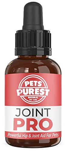 Pets Purest Hip and Joint Supplement for Dogs, Adult & Senior - 100% Natural Liquid Joint Care with Turmeric - Supports Mobility & Flexibility