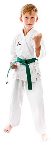 SUPERA Kinder Karate Anzug Weiß - 3-Teiliger Gi Mit Hose, Jacke und Gürtel