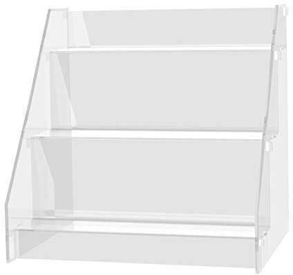 Danieli Espositore a Scaletta in Acrilico SCL001 | Scaletta Trasparente | Espositore da Banco in Acrilico cm 30,5 x 24 x 30 | Gradini 30 x 7 cm
