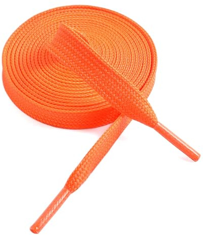 VSUDO 100cm Orange Laces for Trainers, 39 Orange Shoe Lace, 1 Pair