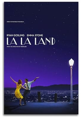 Szzmyo - Póster de la película La Land (30 x 45 cm, sin marco, para dormitorio, sala de estar, baño, aula, sin marco)
