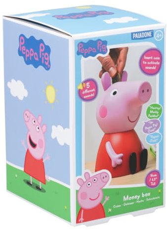 Peppa Pig Figure Shaped Money Box - Officially Licensed Sounds, Kids Bedroom Accessories & Decor | Paladone