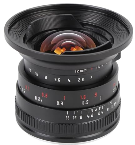 12mm F2.0 Stor öppning Vid Vidvinkelmanual APS C Fokusfasta Objektiv, Professionell Kameralins för M4/3 -montering, GF8, GF9, GH5, GH6 -kameror (BLACK)
