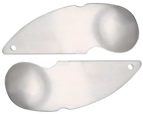 BESPORTBLE Pelador de Kiwis Cuchara de Acero Inoxidable Set de 2 Unidades Utensilio de Cocina para Pelar y Extraer Pulpa de Kiwi y Aguacate Herramienta Práctica para Frutas