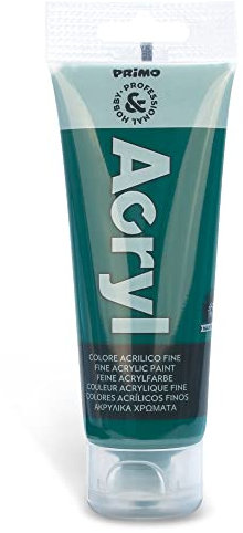 PRIMO Hobby & Professional - Acrylfarben Set Acrylfarben Malerei, 1 Farbenx 75 ml, ab 14 Jahren Permanente, Matte und Abdeckende Textilfarben, Acryllack Schreibwaren, Kreative Arbeiten, Hobby-Malerei