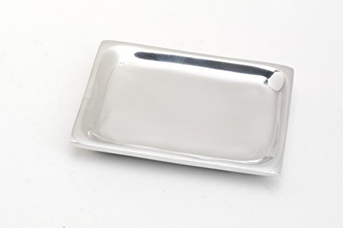 Piattino, Larghezza 7 cm, Lunghezza 10 cm, Alluminio, Soldi, lucidato, Rettangolare