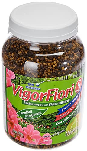 VIGORFIORI, concime granulare completo con pronto effetto, lunga durata e ferro altamente rinverdente per piante e fiori, kg 1,2, Vitaverde
