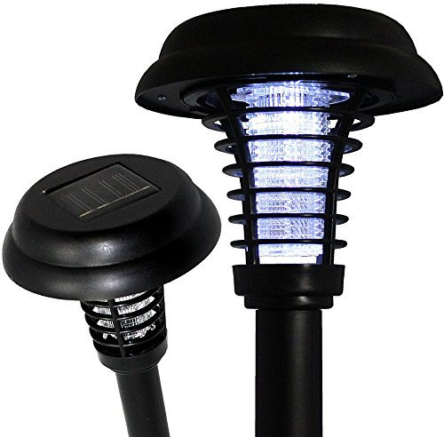 WULEI Garden Lawn Solar Powered LED Anti-Mosquito Light Pest Bug Zapper Insects Killer Lamp Garden Lawn