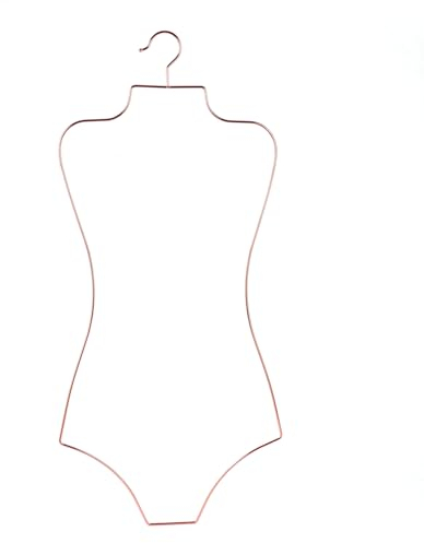 Arekuaei Lot de 10 cintres en fil métallique pour présentation de bikini (or rose)