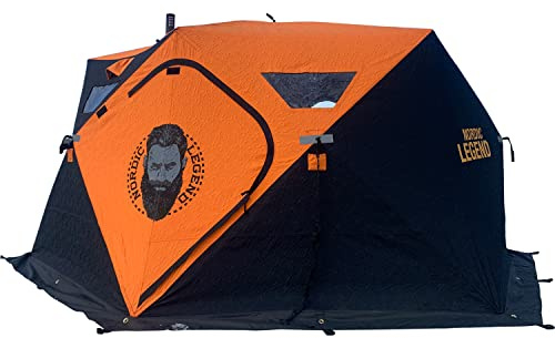 Nordic Legend Aurora Series Pop-Up Portable Ice Fishing Shelter (Aurora Lodge 6-8 Person Insulated)