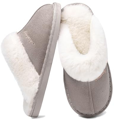 Coswind Zapatillas Casa Hombre Mujer Casual Invierno Peluche Cloudyzz Confortables Cálido Antideslizantes Pantuflas Interior Exterior Santorini 300