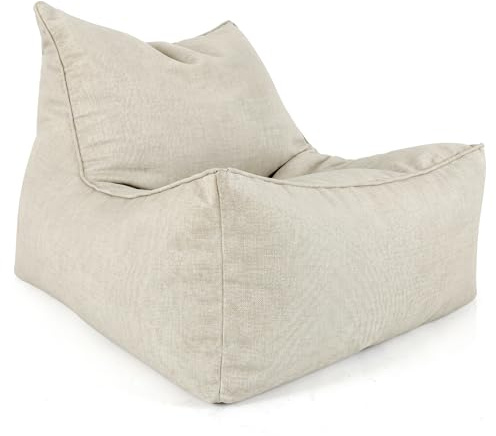 Aiire Poltrona Pouf da Esterno di Lusso - Puff per Sedersi Moderni per Giardino e Piscina - Bean Bag XXL Design con Imbottitura - Cuscino da Lettura Gigante, Puf a Sacco