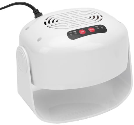 Asciuga Smalto per Smalto Normale, Ventola per Unghie Ad Asciugatura Rapida da 600 W con Sensore Automatico, Asciuga Smalto Ad Aria Calda e Fredda, per Mani e Piedi, (220V Spina