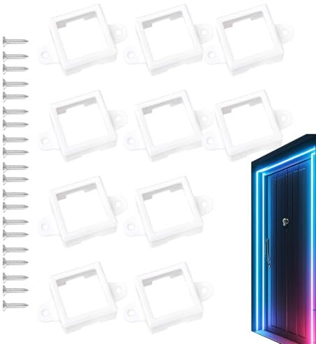 Chaies Soporte de montaje de luz LED, soporte de luz para exteriores, soporte para 10 piezas de soporte LED LED LED para montaje en voz, para terraza, casa, balcón, jardín