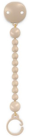 Suavinex, Attache Tétine en Silicone, Attache Sucette avec Une Seule Pièce en Silicone, pour Bébés +0 Mois, Colour Essence, Irish Cream