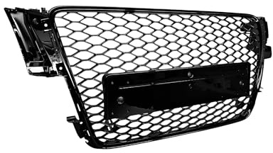 Calandre Grille Noir Brillant Nid Abeille Sans Sigle Compatible Avec A5 8T B8 07-11