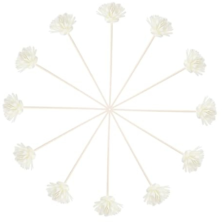 OFFIGAM 12 Piezas Varillas Difusoras Blancas Palitos Aromáticos para Fragancias de Aceite Esencial Accesorios Decorativos para Ambientador Hogar y Habitación