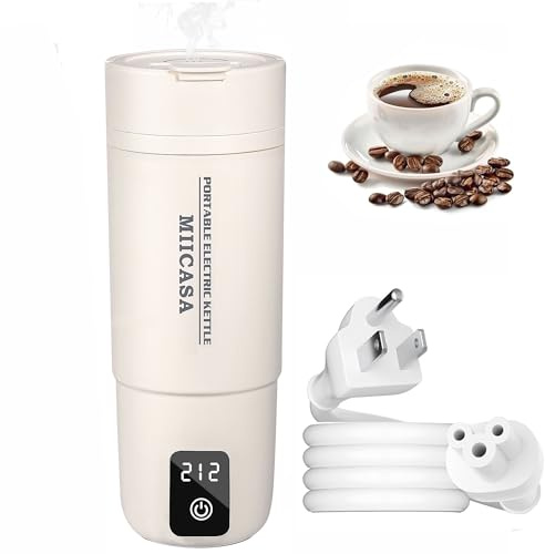 Electric Kettle,Miicasa Small Electric Kettle,Water Boiler with Anti Fall Boot,6 Temperature Control,Auto Shut-Off and Boil Dry Protection 17oz