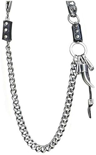 UOOOM Men Fashion Punk Hip-hop Pants Trousers Key Chain Rock Non-mainstream Waist Wallet Chain (PK6001)