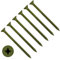 TERF® Decking Screws 5.0 X 100mm Pozi Drive Flat Countersunk Head Green Finish Anti Corrosion Screws 5.0 X 100mm For Decking Fence Floorboard Hard And Softwood - Pack of 25