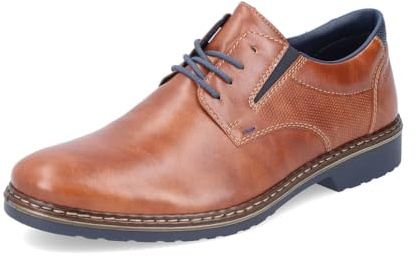Rieker män snörskor 16505, affärsskor för män, avtagbar innersula, Brun Braun 24, 6.5 UK Wide