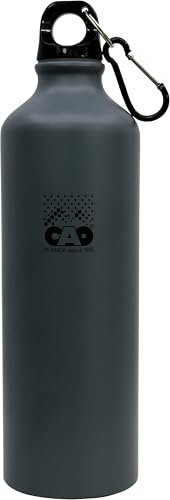 Cao - Gourde ART 0,75 litres en Aluminium - Couleur Bleu Marine- Hauteur 25 cm - Diamètre ø 7,3 cm