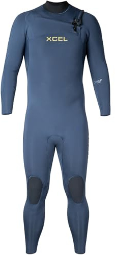XCEL Traje de Neopreno Comp para Hombre con Cremallera en el Pecho, 4/3 mm, Color Negro Pizarra