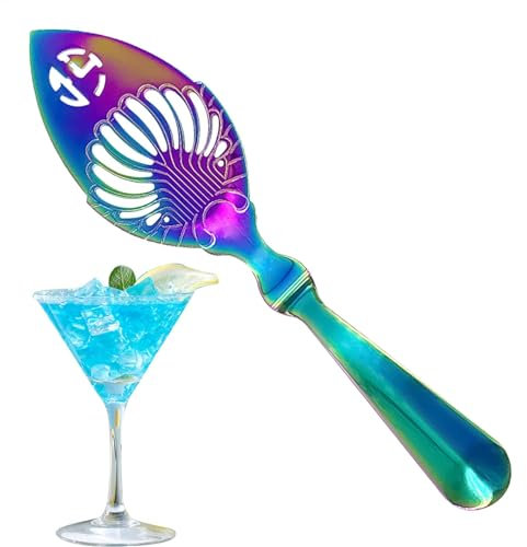 Cuchara de ajenjo, cuchara de ajenjo, cuchara de diseño hueco, cuchara de fuente de absenta, cuchara ranurada, cuchara de absenta de acero inoxidable, cuchara para servir ajenjo, cuchara ranurada para