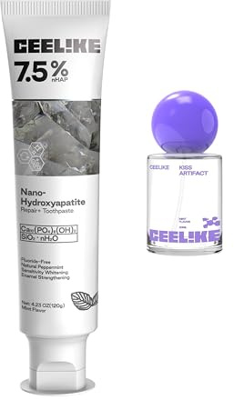 CEELIKE Pasta de Dientes con 7.5% de Hidroxiapatita + Spray Bucal – Set para el Cuidado Bucal Diario, 120 g + 20 ml