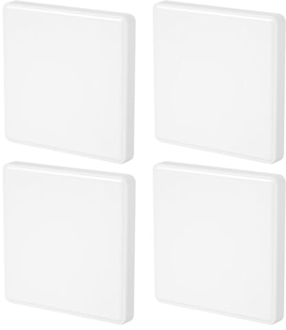 TBCDS 2 Unidades Placa de Pared Ciega, para e Interruptores, Empotrada, Tapa Registro Eléctrico, Decorativa Cajas de Pared (8,6 X 8,6 Cm) (Color Blanco), Plástico Sin Tornillos