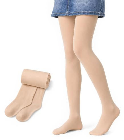 Domueay Collants de Ballet 90 Deniers Filles Opaques Collant, 3-12 ans | Léger, Respirant, Extensibles, Doux, Enfants Classique Unis Collants pour Performance Danse l'école Scolaire Décontracté