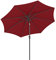 SONGMICS Sonnenschirm 300 cm, UPF 50+, Strandschirm, beidseitig um 30° knickbar, Sonnenschutz, mit Kurbel zum Öffnen/Schließen, für Terrasse, Balkon, Pool, ohne Ständer, rot GPU30RD