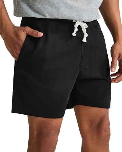 maamgic Mens Athletic Gym Shorts 5.5 Elastic Waist Casual Pajama Pocket Jogger Men Workout Short Pants Black