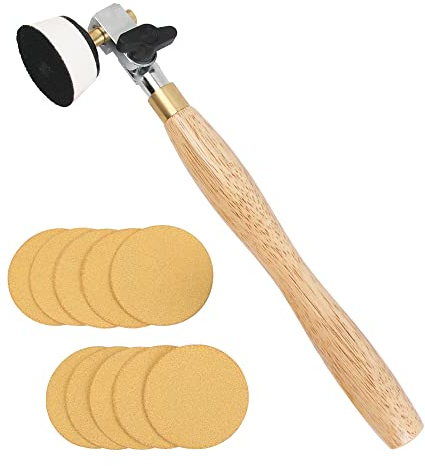 O'skool Ensemble d'outils de ponçage auto-alignant pour tournage du bois avec 10 disques assortis de 50 mm, idéal pour le tournage du bois pour bols, plateaux, certaines broches et formes concaves