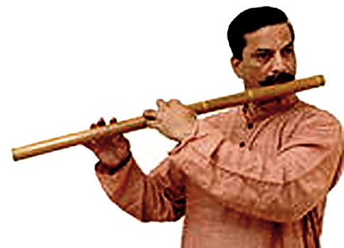 Pulangoil BANSURI Carnático (sur indio) 8 agujeros - 72 cm Flauta transversal india (Bass) de bambú. 5/G