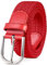 TANGCHAO Stoffgürtel Stretchgürtel Elastik Flechtgürtel Geflochtener und Elastischer Dehnbarer Gürtel für Damen und Herren Breite 3.3cm Rot 110cm