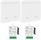 DieseRC Wireless Light Switch Kit 86 Wall Panel RF Safety Switch and 10 Amp Relay Receiver Controller AC220V 230V 240V,Long Range Reomte ON OFF for AC Appliances (2 Receivers and 2 Switchs)