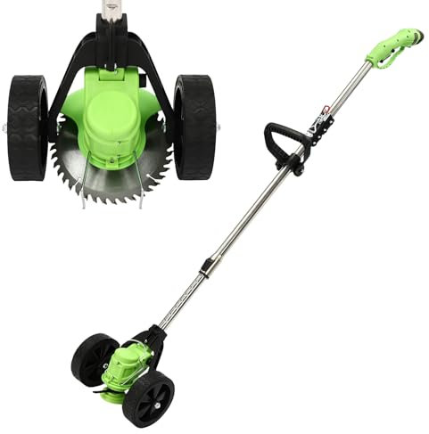 BJTDLLX Akku-Rasentrimmer 18000rpm Elektro Freischneider Rasenkantenschneider, Elektro Rasentrimmer mit 1300mAh Akku, Faltbar Schnurloser Rasentrimmer für Garten Beschneidung