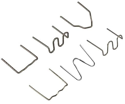 Hot Staples Kit d'agrafes de soudeur en plastique 500 pièces agrafes chaudes de soudage réparation de pare-chocs fil de soudage agrafes chaudes forme WA VE prédécoupées agrafes (Forme en V de 0,8 mm)
