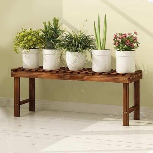 SZKTHD Portapiante In Legno Scaffale Per Fiori A Più Livelli Da Interno Supporto Per Piante Da Balcone Espositore Per Piante Grasse Scaffale Per Piante Da Interno Ed Esterno(Brown,98X25X30CM)