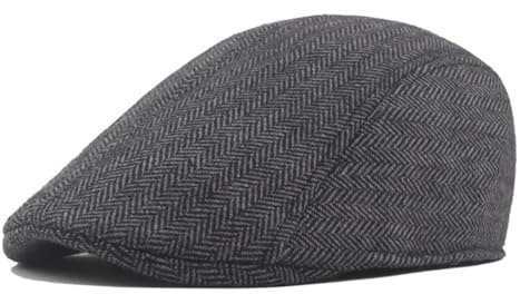 DOKRIN Boinas para hombre,Boina gris oscuro para hombre, perfecta para cualquier temporada